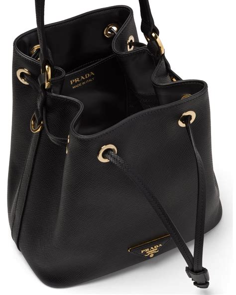 prada saffiano bucket bag black|Prada saffiano shoulder bag review.